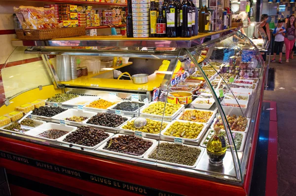 Der berühmte Boqueria-Markt — Stockfoto