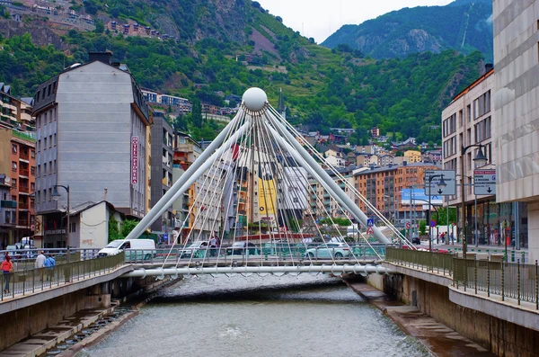 Gran Valira rivier brug — Stockfoto