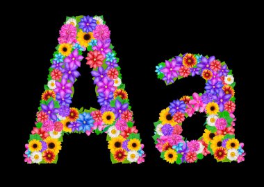 Çiçek A harfi alfabesi