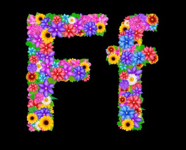 Çiçek F harfi alfabesi