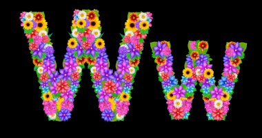 Çiçek W harfi alfabesi
