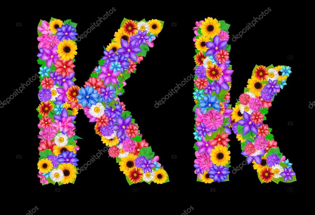 Flower K letter alphabet Stock Photo by ©Byelikova 71606175