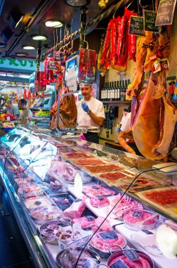 Ünlü La Boqueria pazarı