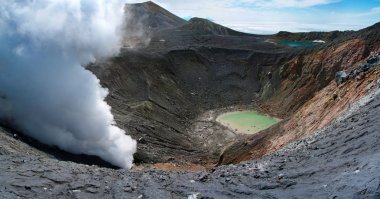 Ebeko Volcano on Paramushir Island clipart