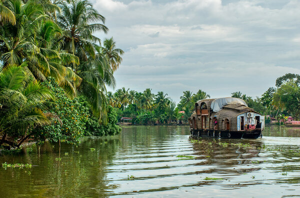 Traditional Indian houseboat