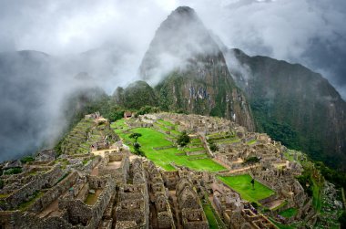 Peru 'daki Machu Picchu kalıntıları.