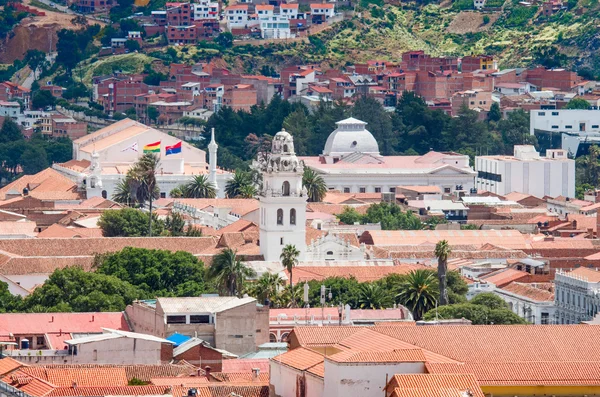 Hermosa vista sobre la ciudad de Sucre en el día — Foto de Stock