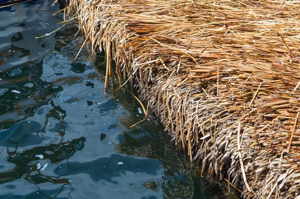 Reed island on lake Titicaca — Stock Photo, Image