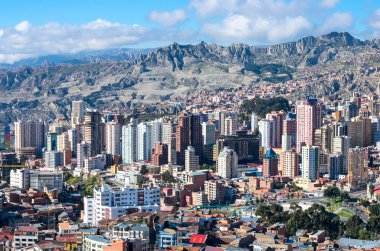 Beautiful cityscape of La Paz clipart