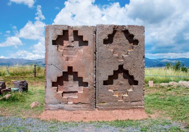 Tiwanaku. Ruins in  Bolivia clipart