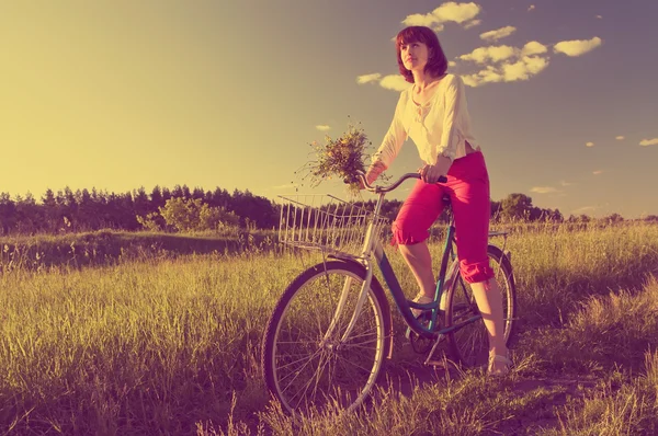 Woman riding bike - Stock Image - Everypixel