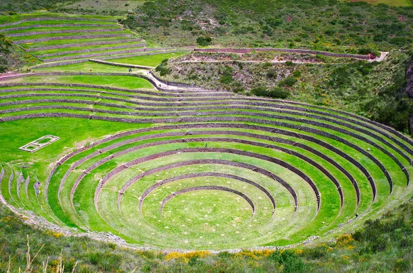 Terrazas agrícolas en Moray, Cusco — Foto de Stock