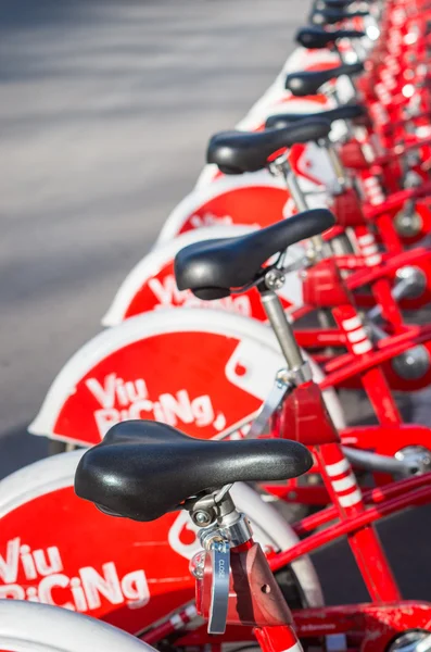 Fiets parkeren in Barcelona — Stockfoto