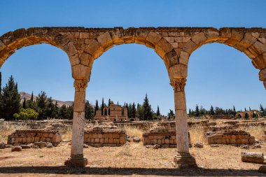 Lübnan 'ın Anjar kentindeki antik kalıntılar.