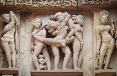 Hindu tapınağı erotik kısma taş oyma