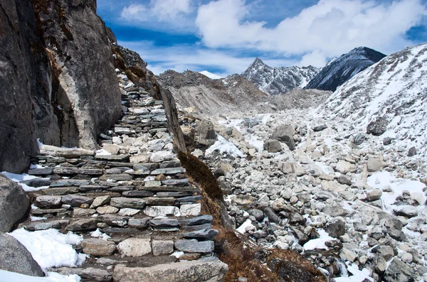 Szlak w Himalajach, Park Narodowy Sagarmatha — Zdjęcie stockowe
