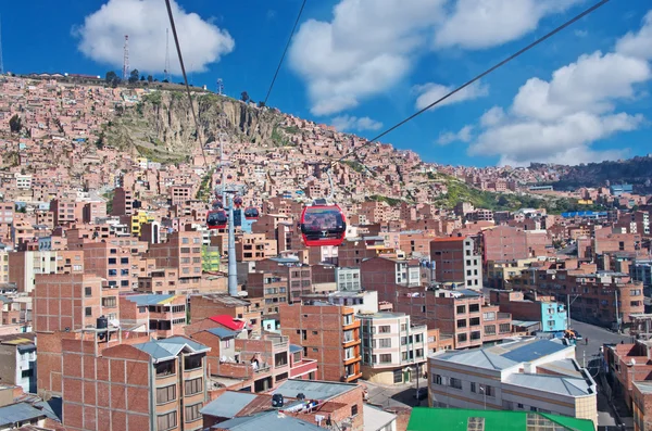 Teleféricos en La Paz, Bolivia — Foto de Stock