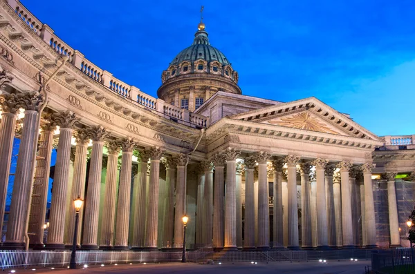 Kazan Cathedral at nights — Stock Photo, Image