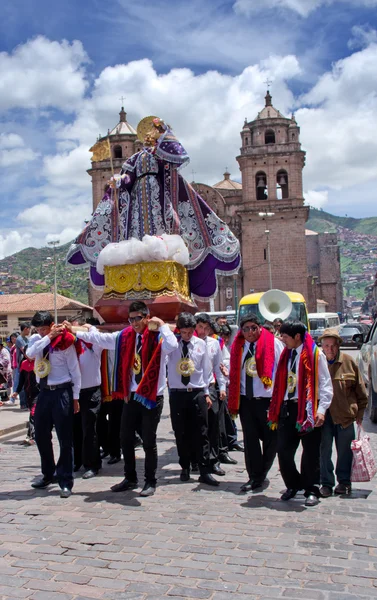 Náboženský svátek v Cuzco, Peru — Stock fotografie
