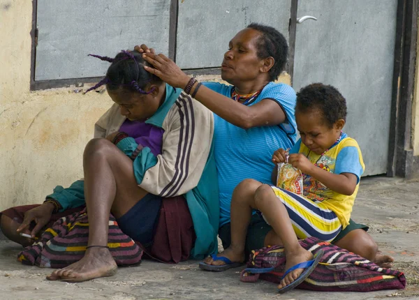 Papua people in Wamena — Stockfoto