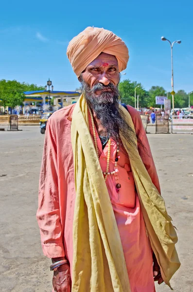 Unidentified Indian sadhu in Jaisalmer — стокове фото