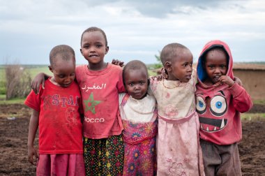 children  in Maasai Mara clipart