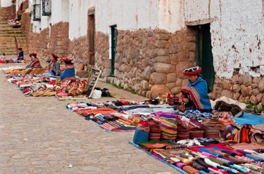Perulu kadınların Market