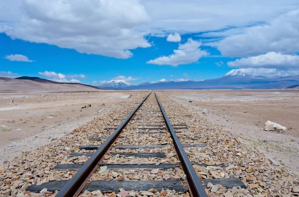 Spoorlijn tussen Bolivia en Chili — Stockfoto