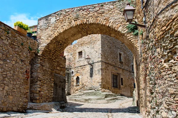 Cidade medieval em Peratallada — Fotografia de Stock