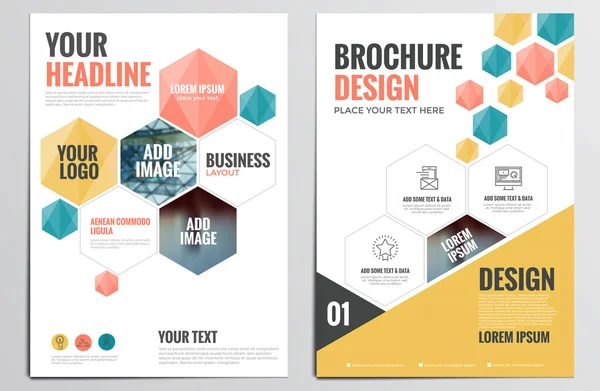 Brochure modello di design — Vettoriale Stock