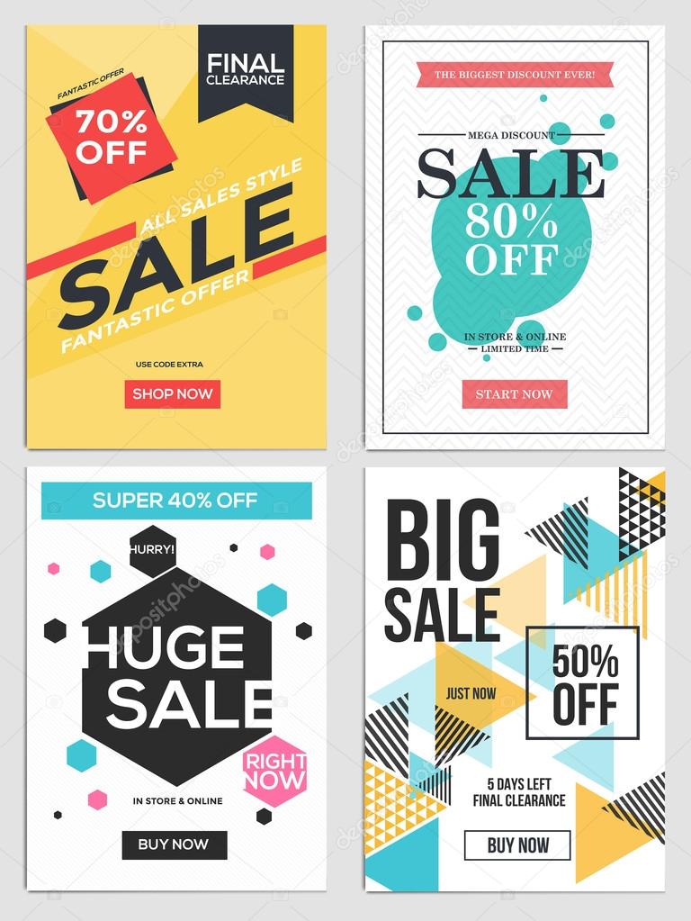 sale and discount flyers 5 stock vector darkovujic 121759930 sale flyers