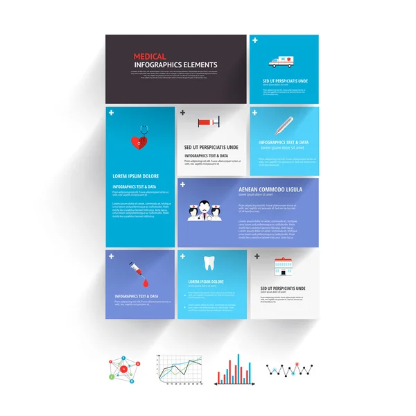 Medische infographics elementen — Stockvector