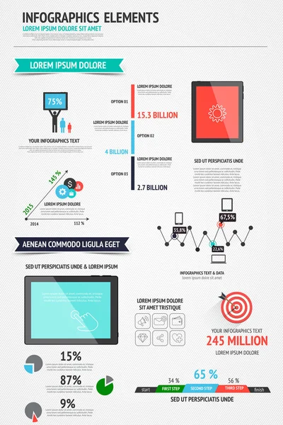 Set di infografiche moderne — Vettoriale Stock