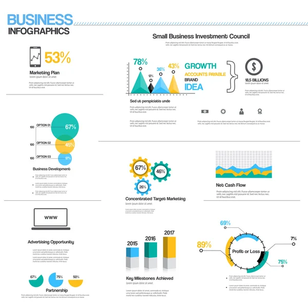 Stor uppsättning infographic element — Stock vektor