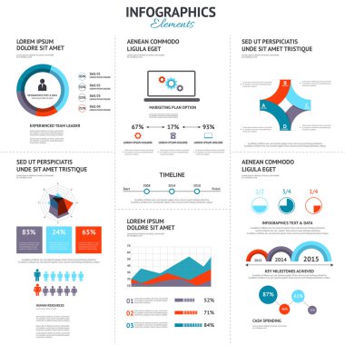 büyük Infographic öğeleri kümesi