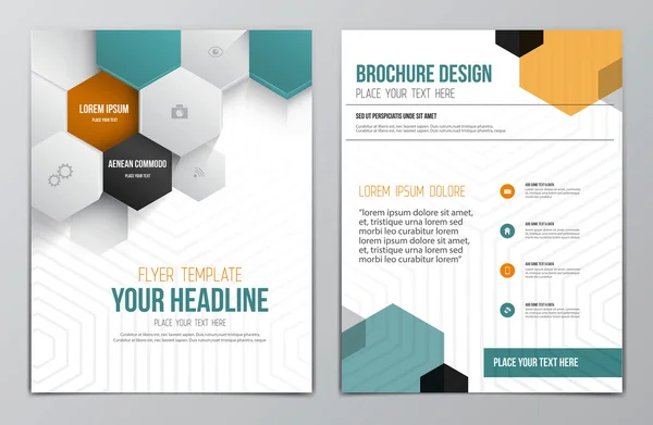 Brochure Design Template — Stock Vector