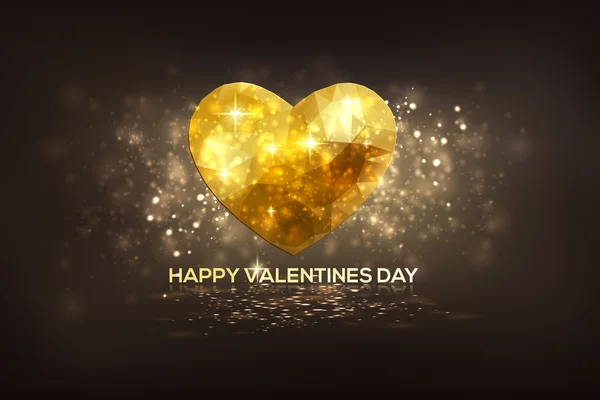 Heldere moderne diamant harten Aftelkalender voor Valentijnsdag — Stockvector
