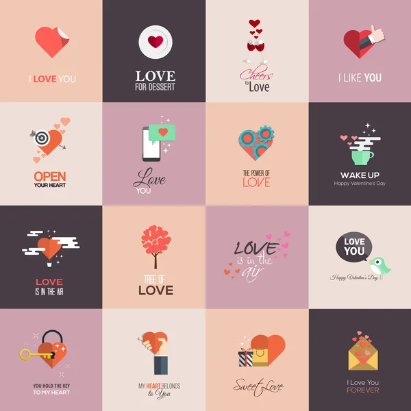 Šťastný Valentýna karty — Stockový vektor