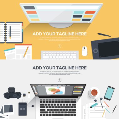 düz tasarım illüstrasyon kavramı