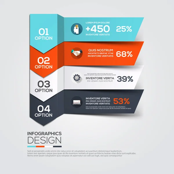 Moderní design minimální infographic šablona — Stockový vektor