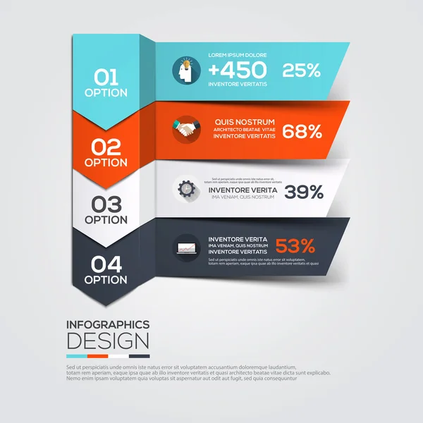 Modern tasarım minimal Infographic şablonu Vektör Grafikler