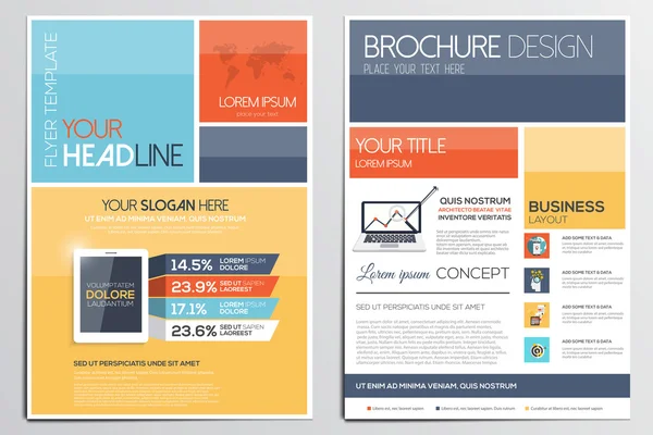 Modelo de projeto da brochura — Vetor de Stock