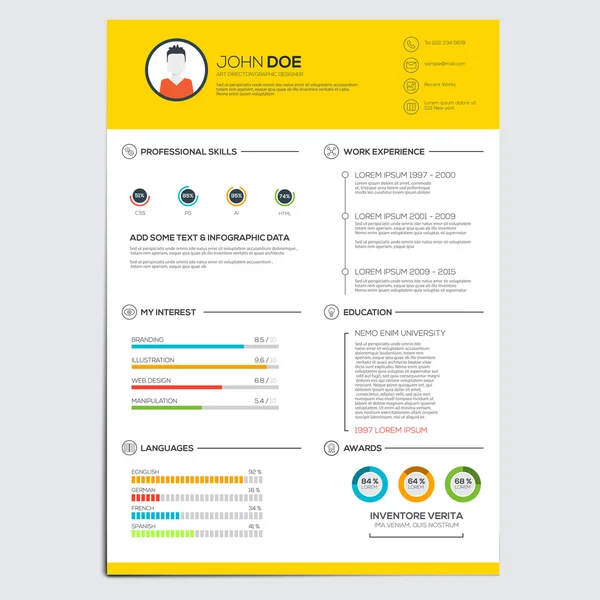 En az iş infographics öğeleri — Stok Vektör