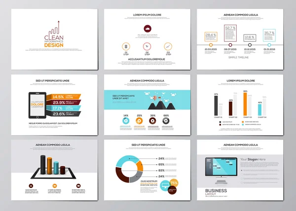 Elementos de infografía empresarial para folletos corporativos — Archivo Imágenes Vectoriales