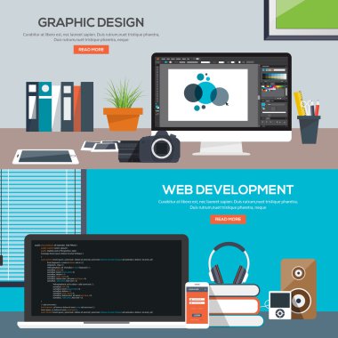 düz tasarlanmış afiş