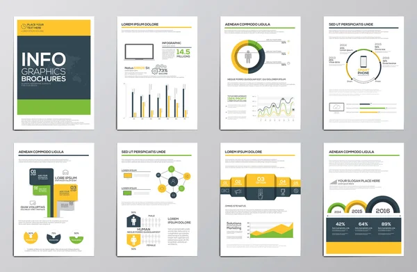 Zakelijke infographics elementen voor corporate brochure — Stockvector