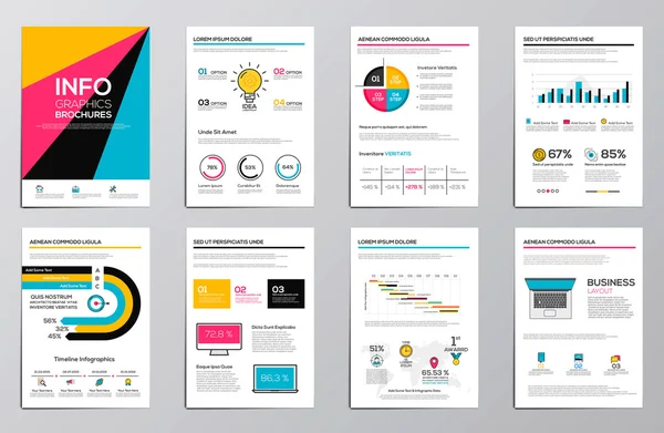 Business infographics elements for corporate brochures — Stock Vector