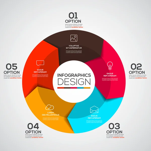 Moderní design minimální infographic šablona — Stockový vektor