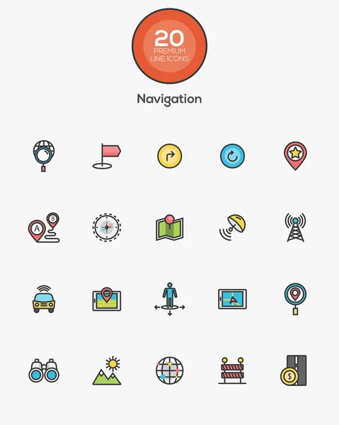 Icônes de navigation — Image vectorielle