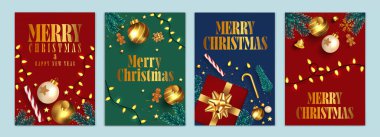 Mutlu Kış Tatilleri ve Yeni Yıl Arifesi 2026 tebrik kartı, poster, web afişi, tatil kapağı. Xmas moda sanat tarzında tasarım şablonu ve mevsim kutlamaları için altın elementler. Vektör illüstrasyonu